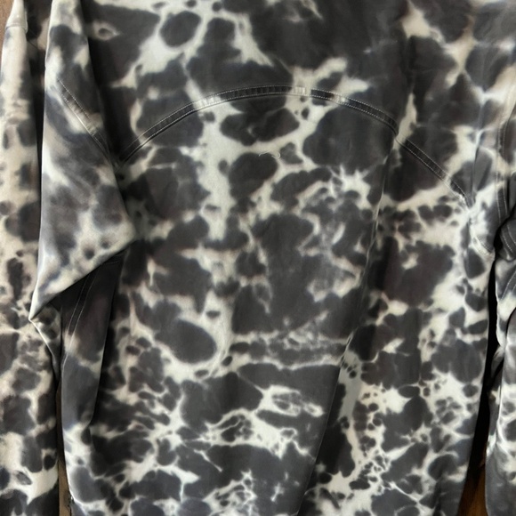 Lululemon All Yours Hoodie Tie Dye Fleece Marmoleado Tie Dye Graphite Grey Sz 10 - Picture 8 of 8
